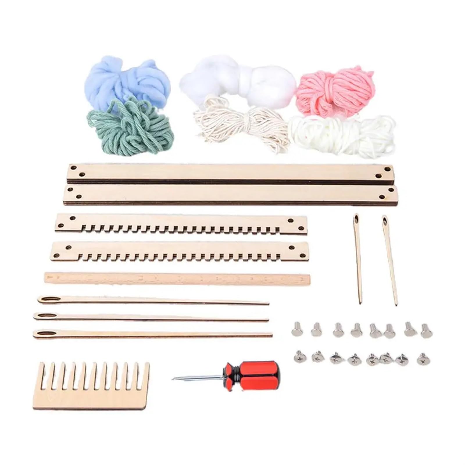 SparklWLeaf Weaving Loom Weaving Looms Set Large Frame DIY Included Wool Yarn Hand-Knitted