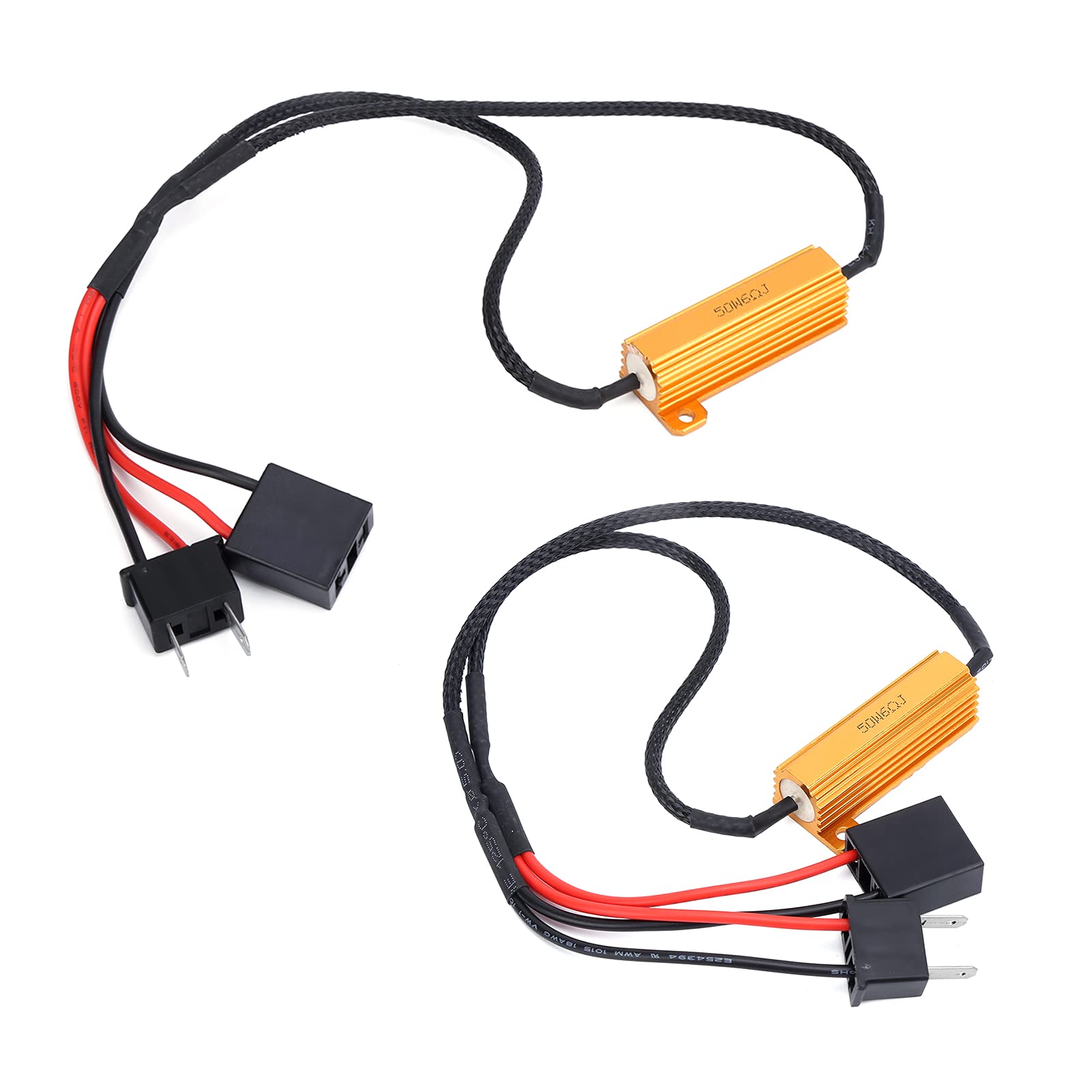 Dekoder LED 2 Szt. Dekoder LED H7 50W 6ohm Rezystor Obciążenia Flash Wolne od Błędów Tłumik Rezystor Przeciw Migotaniu dla Kierunkowskazów Samochodowych