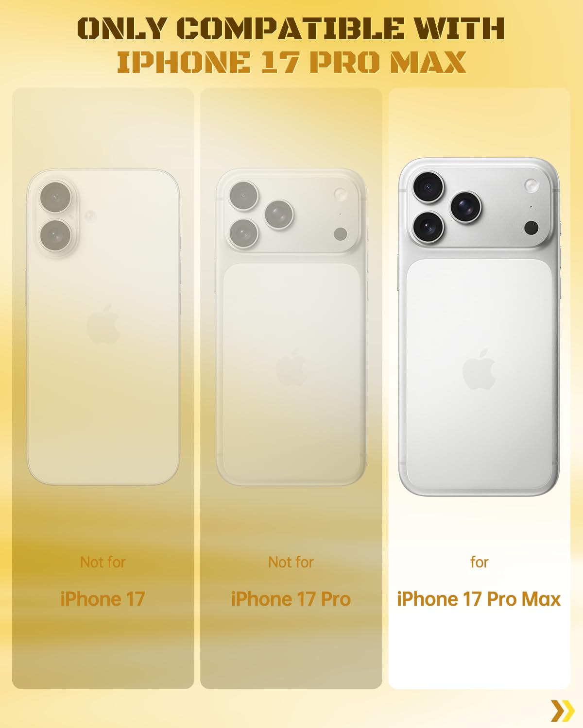 Gamebaby etui na telefon iPhone 17 Pro Max, innowacyjne etui na kontroler gier, etui na telefon komórkowy iPhone 17 Pro Max, do GBA, GBC, NES Handheld w stylu retro, żółte