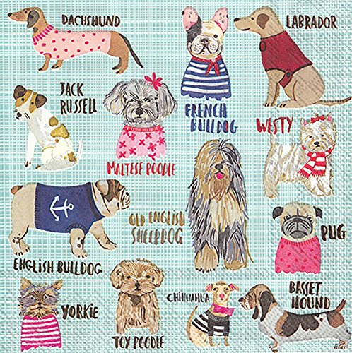 Bostoninternationalihr3plypapernapkins20countcocktailsizehotdogbreeds  Urban Country Home Decor Boston international ihr 3 ply paper napkins 20 count cocktail size hot dog breeds  urban country home decor