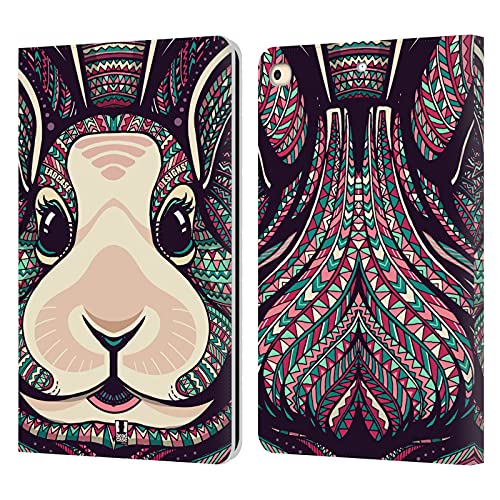 Housse iPad 9.7 2018 motif lapin aztèque pour travailler au café