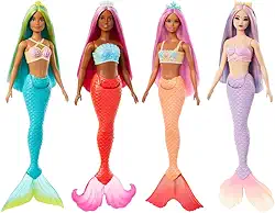 Barbie Fantasia Boneca Sereias com Cabelo Colorido para crianças a partir de 3 anos