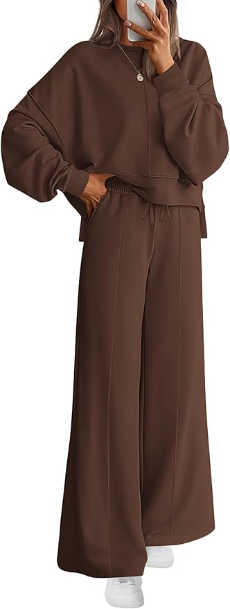 BTFBM Women Fall Fashion 2025 2 Piece Outfits Sweatsuit Set Jogger Sweatpants Matching Lounge Sets Airport Tracksuit