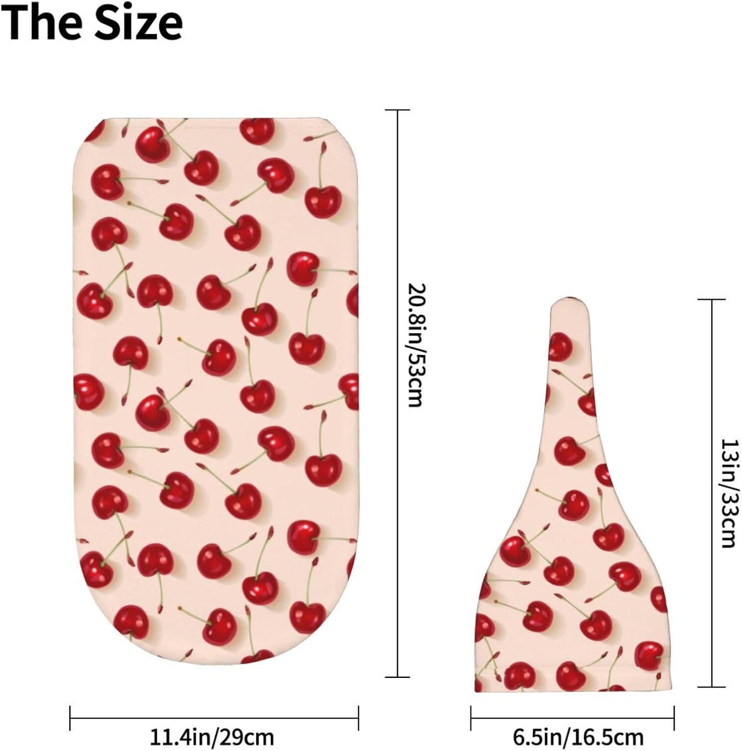 Red Cherrys Pattern Newborn Swaddle Blankets Hat Sets Soft Baby Receiving Blanket Swaddle Sack for Baby Shower Infant Boy Girl Gift - Image 5