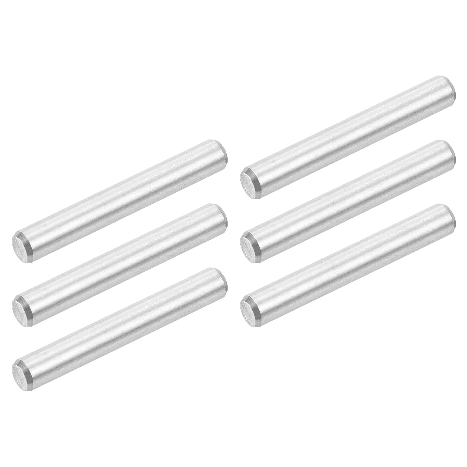 uxcell 20Pcs 2mm x 35mm Dowel Pins 304 Stainless Steel Support Shelves Pegs Fasten Elements Assortment Kit, Silver
