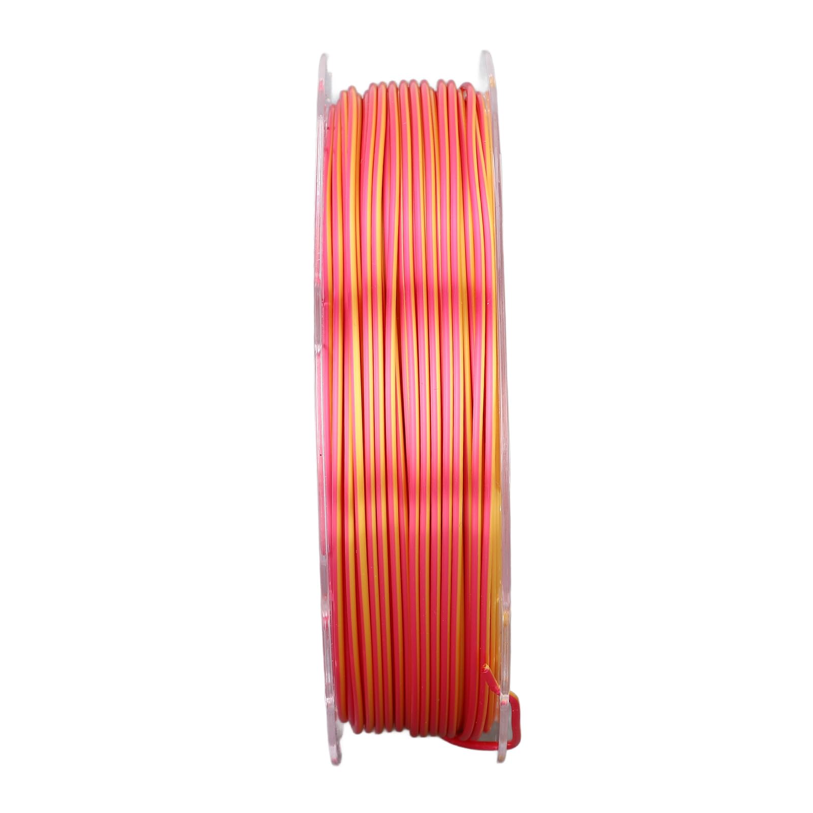 PLA 1,75 mm dwukolorowy pakiet żarników Złoty Czerwony Materiały eksploatacyjne do druku 3D 200 g 30-45 mm/s