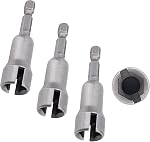 3pcs Wing Nut Drill Bit, Steel Hurricane Shutter Drill Bit Wingnut Socket Wrenches Tools Set Power Slot Wingnut Driver Bit 1/4 Inch Hex Shank for Panel Nuts C Hook Bolts Eye Screws Q-Hanger