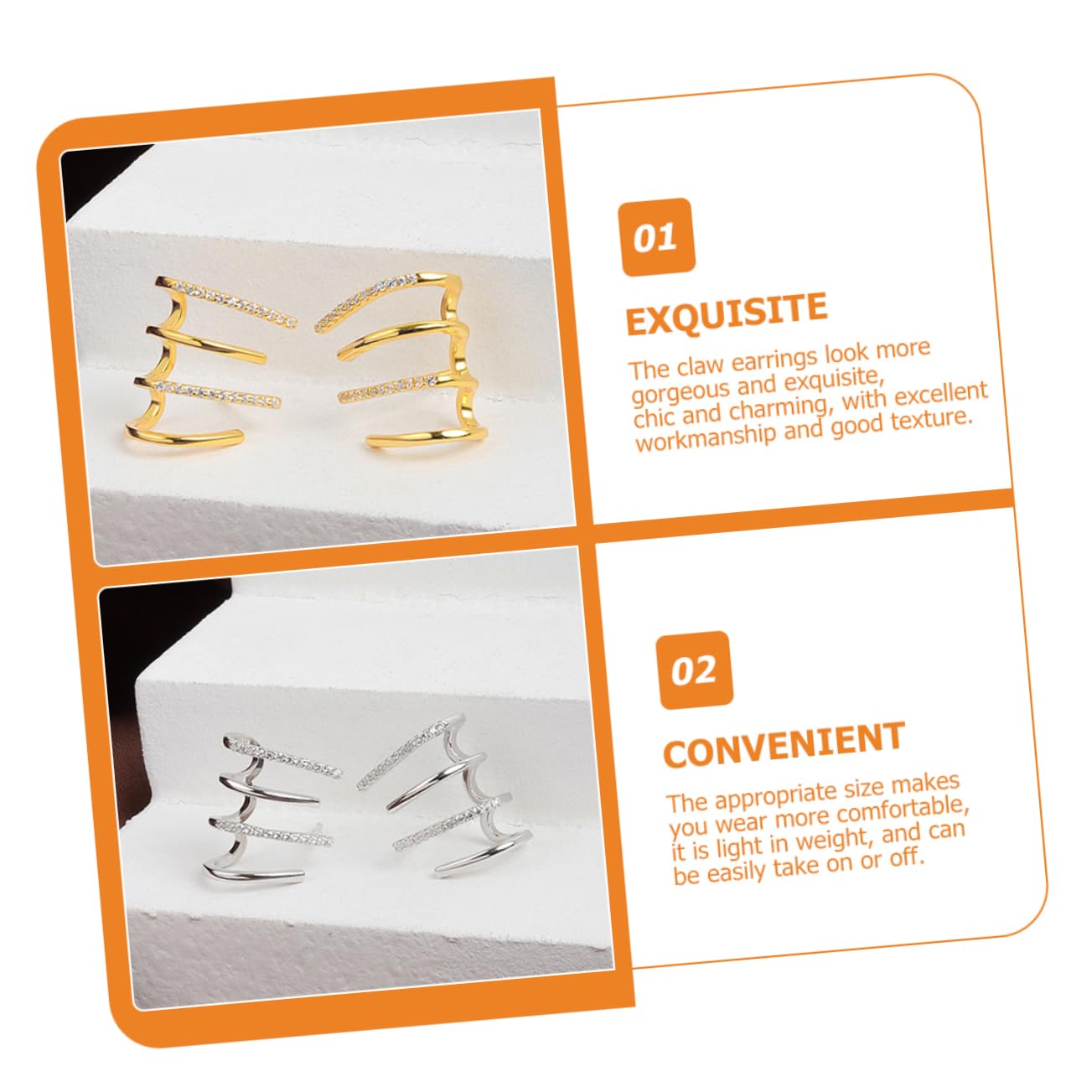 LIFKOME 5 Set Di Eleganti Orecchini A Per Donna Gioielli Alla Moda Look Alla Moda Per Balli Di Fine Anno Feste Di Natale 4 Paia * 5
