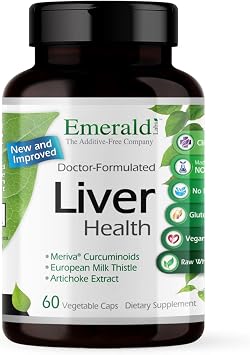 EMERALD LABS Liver Health - Liver Support Supplement with European Milk Thistle Extract - Supports Healthy Immune System, Energy Levels & Gallbladder* - 60 Vegetable Capsules 30-Day Supply