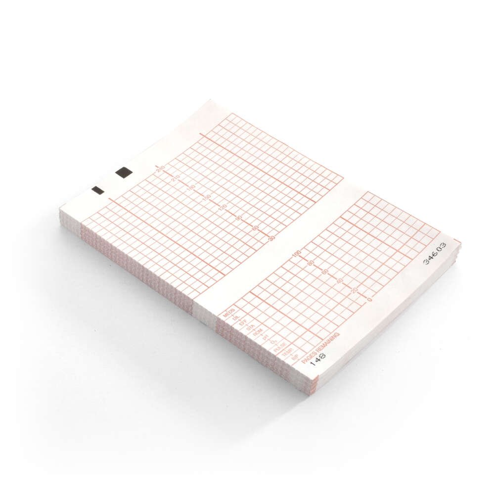 MediChoice ECG/EKG Chart Paper, Z-Fold, Orange Grid, Fetal Monitor Paper, 150 Millimeters x 100 Millimeters (Case of 40)