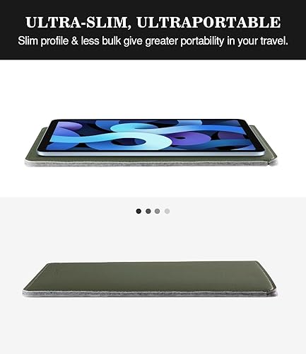 Miniatura 3 de MoKo Funda para tablet de 9 a 11 pulgadas, funda delgada y elegante de piel sintética para iPad Air 5 de 10.9 pulgadas 2022, iPad Pro 11 2021-2018,