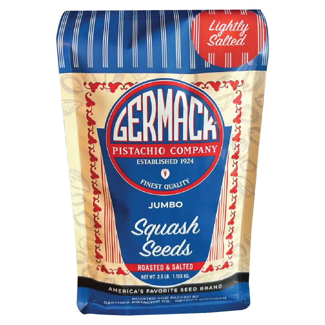 Germack® - Jumbo Squash Seeds - Roasted and Lightly Salted - In-Shell (2.5lb Signature Bag)