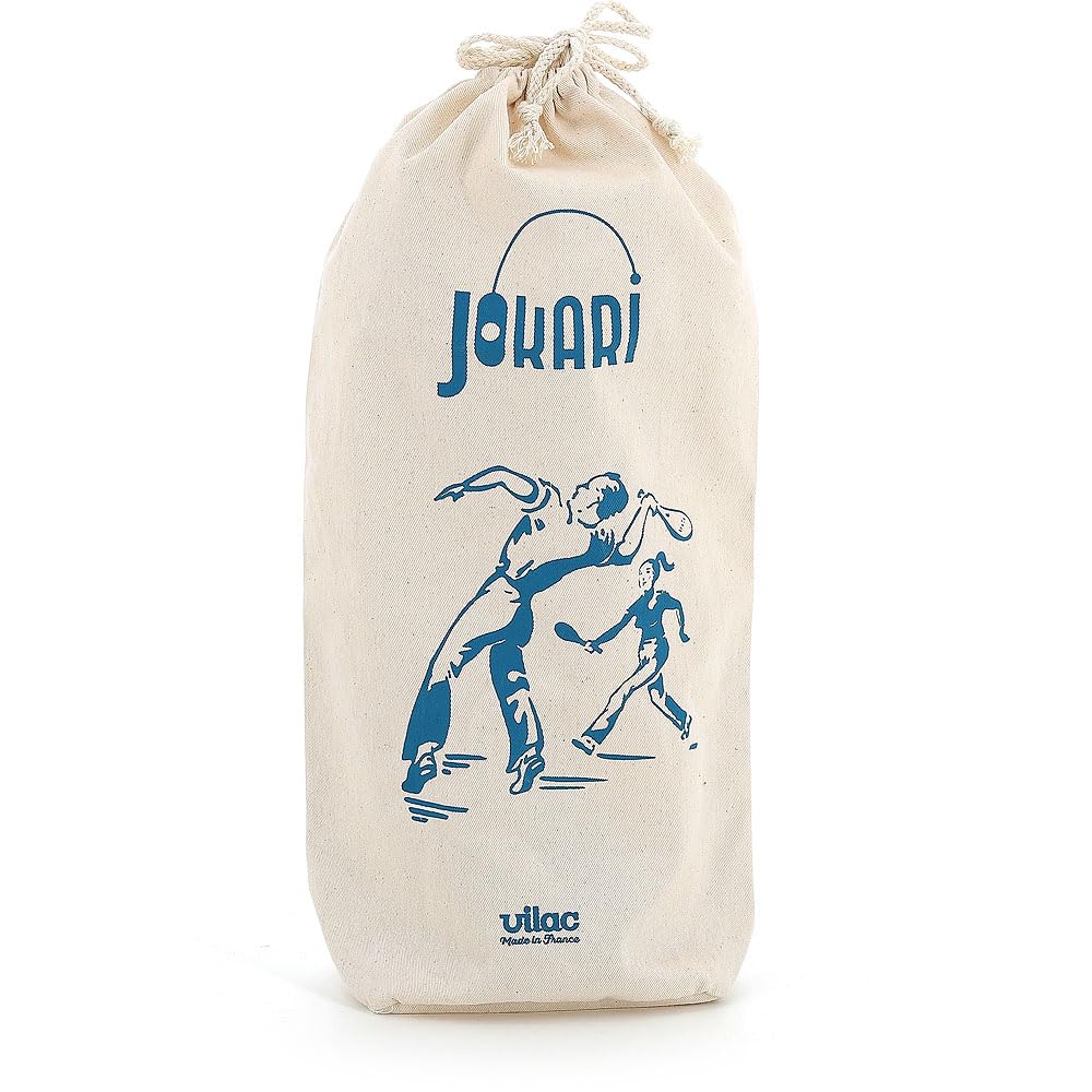 Vilac - Jokari Klassisches Spiel für Kinder, hergestellt aus massivem Buchenholz, mit Tasche zur Aufbewahrung, lustig, 4299G, Beige