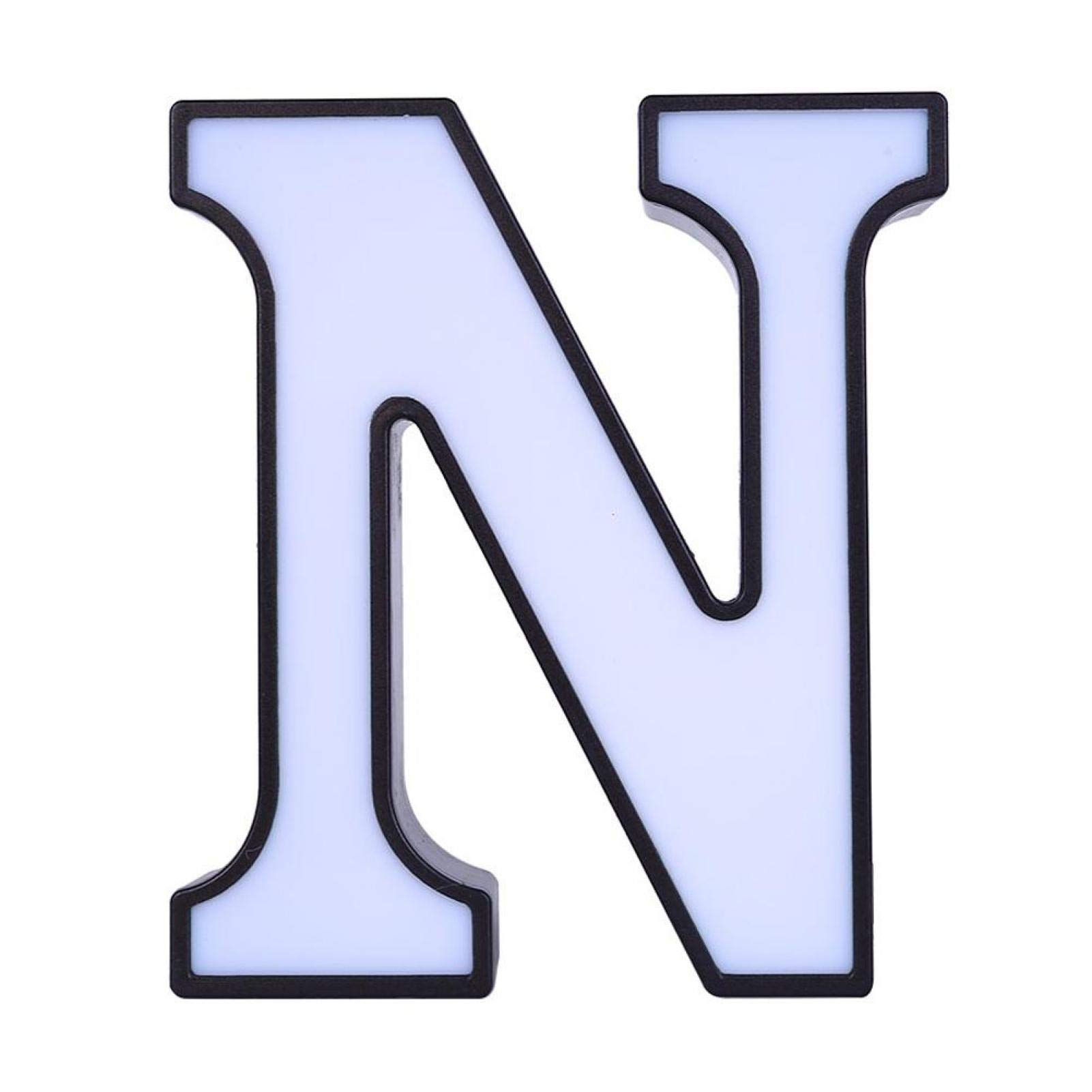 B18JPsF Plastic LED Letter Lamps 26 Alphabet Light Sign Night Light for Home Bar Party Wedding Birthday Decoration Battery Operated Christmas Lamp Letter(Rayo blanco 11)