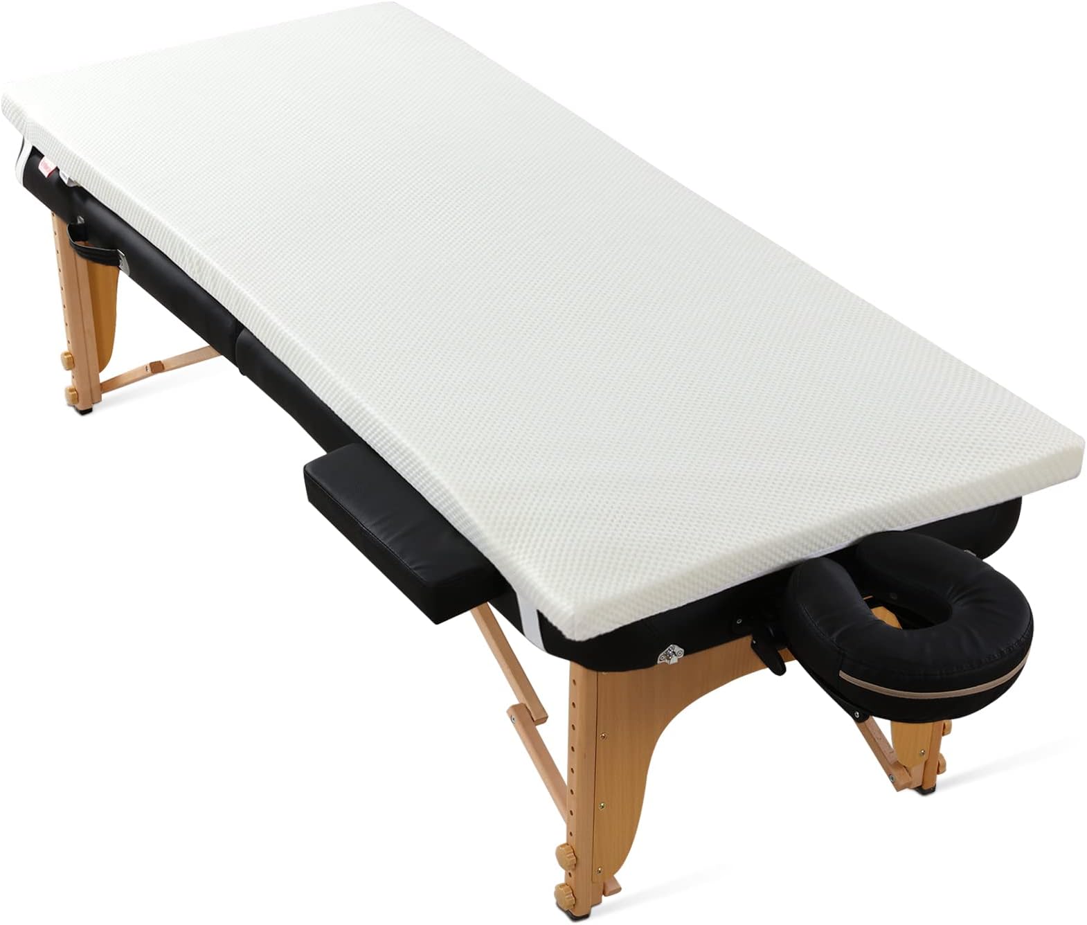 ROYALAY Topper for Lash Bed, 2 Inch Memory Foam Massage Table Topper, 73x29x2 inch, White