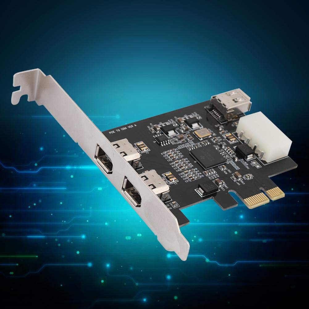 Diyeeni Carte Principale avec Puce de contrôle Principale XIO2213, Adaptateur de Carte contrôleur 1394a 800Mbps Carte de Capture vidéo FireWire 800 Compatible avec Les périphériques IEEE1394A