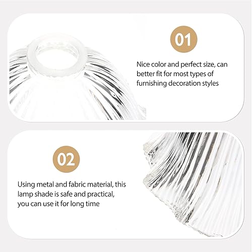 Miniatura 3 de CALLARON Cubierta de lámpara de cristal, cubierta de lámpara, pantalla de vidrio, pantalla colgante de repuesto para lámparas de mesa de pie