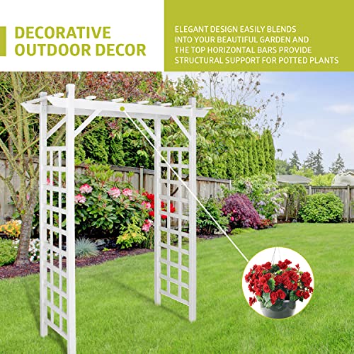 Pearington 10-00003 Square Lattice Garden Arbor, White #TOP3