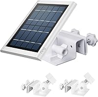 Vista 9 de Soporte de canalón para panel solar de anillo, soporte de exterior OkeMeeo para Arlo, Eufy, panel solar Reolink para máxima exposición a la luz negro