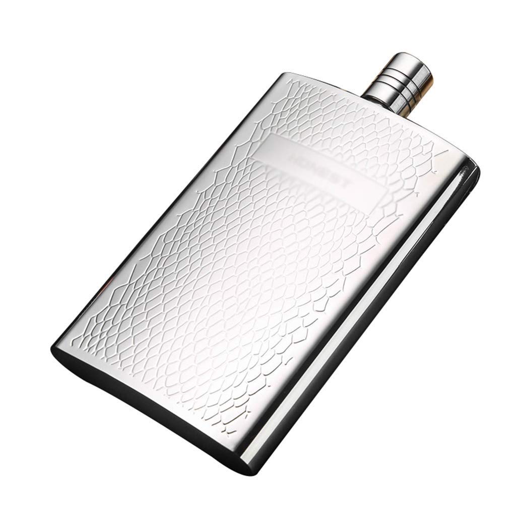 WYKDL 5.5 Ounce Premium Leak Proof Stainless Steel Flask Liquor Hip Flask with Funnel and Gift Box by Future Fishing Whisky Wine Set Flagon Stainless Steel Carry Vodka Flat Flagon Couple