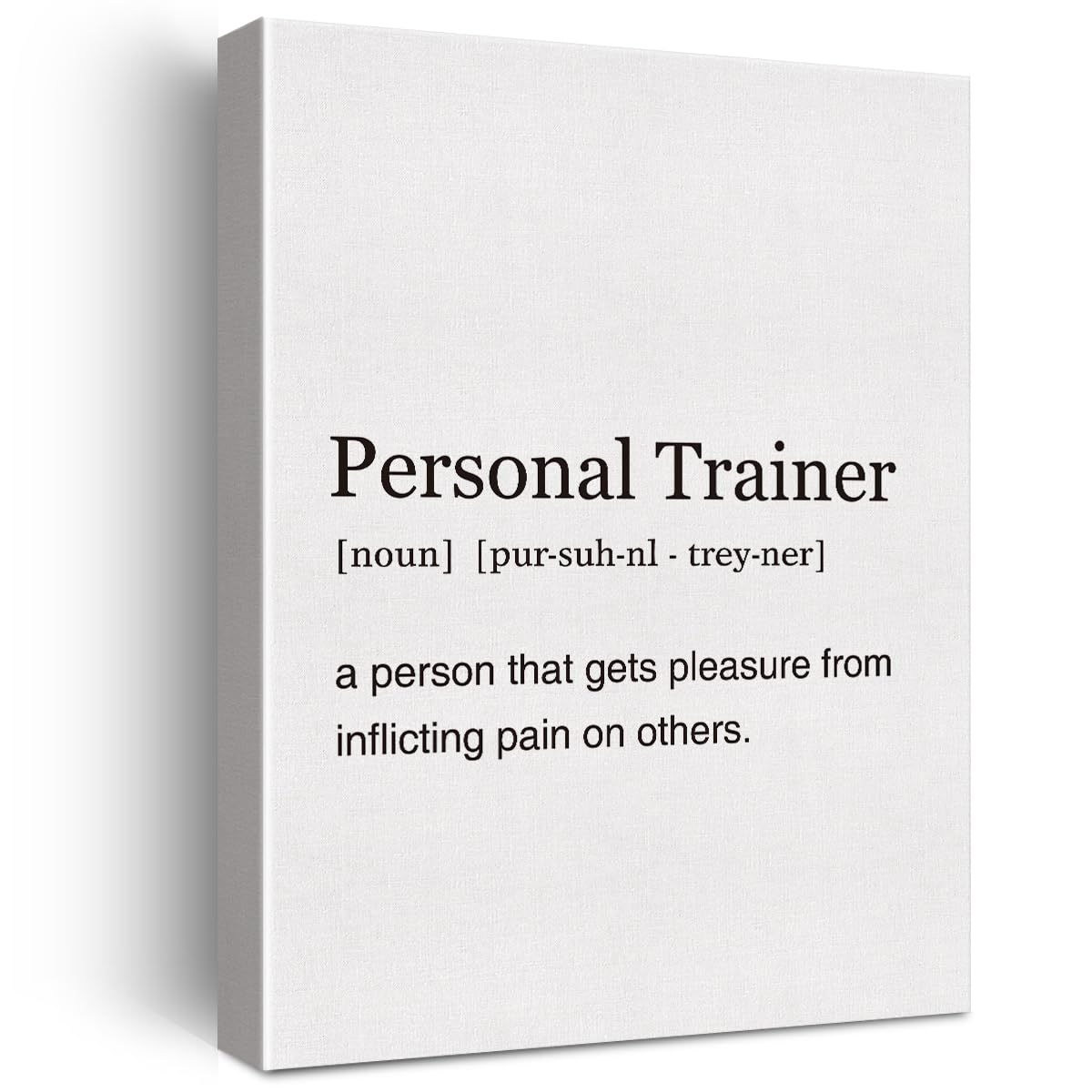 Personal Trainer Definition Canvas Wall Art Personal Trainer Print Poster Decor Decoration Artwork Ready to Hang 12x15 Inch Framed Fitness Instructor Gifts