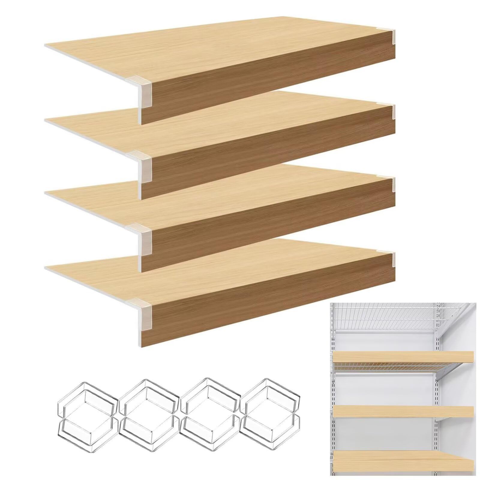 Housses de protection anti-rayures en PVC effet bois pour organiser votre garde-manger