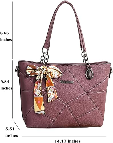 Miniatura 2 de Nevenka - Bolsos para mujer con asa superior de piel sintética cruzado de hombro Completamente negro, Negro, Gris, Rosado claro, Púrpura/Ombre