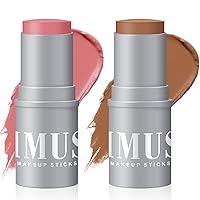 Vista 1 de KIMUSE Cream Contour Stick Duo, Cream Blush Stick, Bronzer Shaping Stick, Creamy, Highly Pigmented, Long Lasting, Vegan Face Make Up Sticks Hope