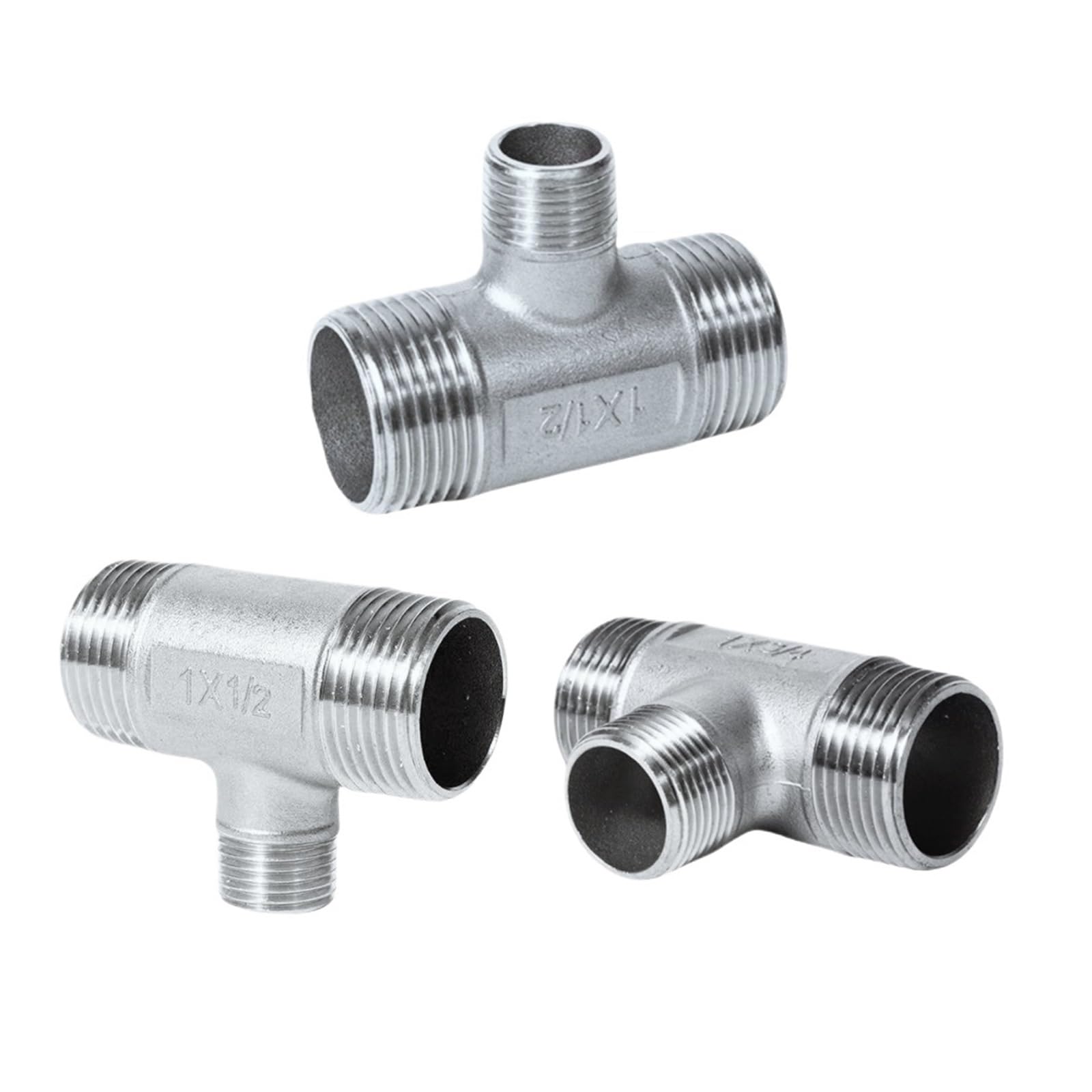 1/4 "1/2" 3/4 "1" BSP hembra rosca macho Tee reductor de acero inoxidable codo adaptador de junta a tope acoplador accesorios de plomería