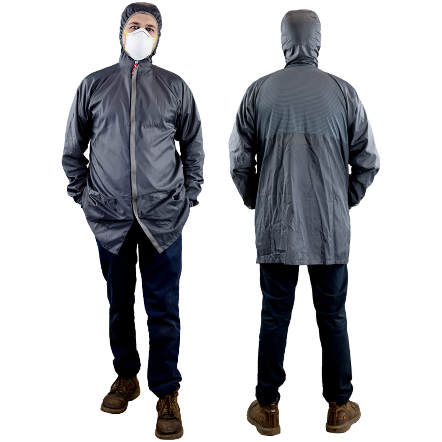 Black Men's Coveralls Boiler Suit Overalls For Warehouse Mechanics Work wears (S)