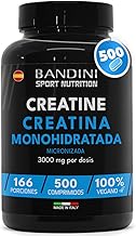 Bandini Pure Creatine Monohydrate 3000mg 500 Tablets - Vegan Unflavored Supplement For +5 Months Supply - Increases Endurance, Enhances Effects of Workouts and Sports