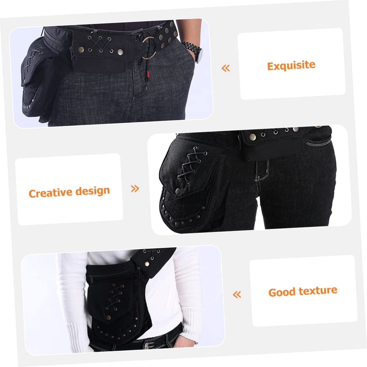 NUOBESTY Telefono Custodia e Tasche Multiple Marsupio Per Telefono Accessorio Per Cintura Resistente e Per Escursionismo e Campeggio All