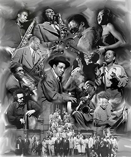 Miniatura 2 de Wishum Gregory All That Jazz (Un homenaje a las leyendas del jazz) (11 x 8.5 pulgadas, impresión de arte histórico negro enmarcado)