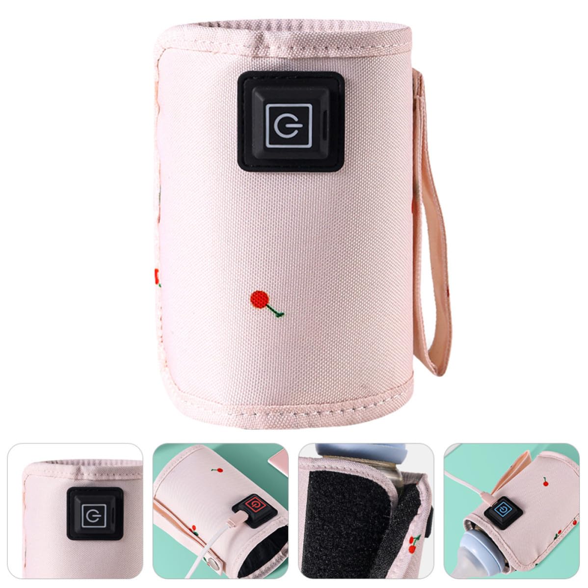 Portable Nursing Bottle Warming Cover USB Milk Warmer and Universal Fit for Bottles Creative Design for Travel with Power Bank or Charging Plug Compatibility Random Color