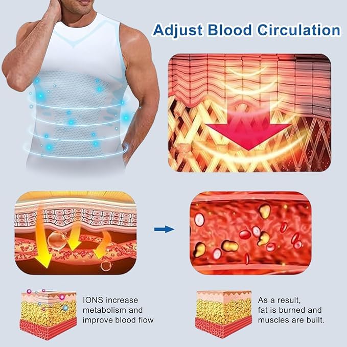 Vitaboost - Maglia a compressione da uomo, a maniche corte, per allenamento e allenamento, per palestra e corsa, traspirante, abbigliamento sportivo