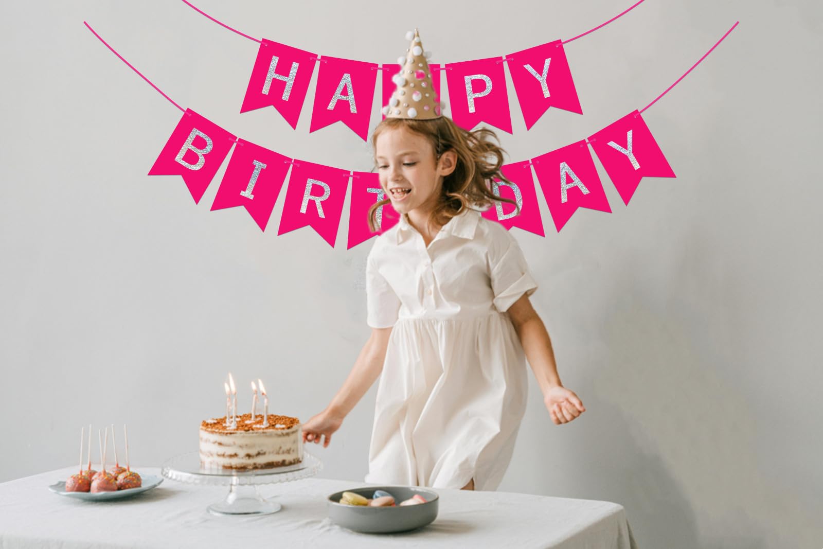 Striscione Colorato 'Buon Compleanno' per Adulti e Bambini, Decorazioni per Feste di Compleanno, Ghirlande, Accessori per Foto  15