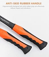 Vista 1 de Forged Brick Hammer, Geologist Rock Pick, Bricklayer's/Mason's Hammer - 30 oz Masonary Tool with Forged Steel Construction & Shock Reduction Handle