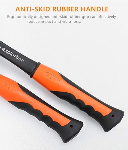 Martillo de ladrillo forjado, púa de roca geólogo, martillo de albañil/albañil, herramienta masonaria de 30 onzas con construcción de acero forjado