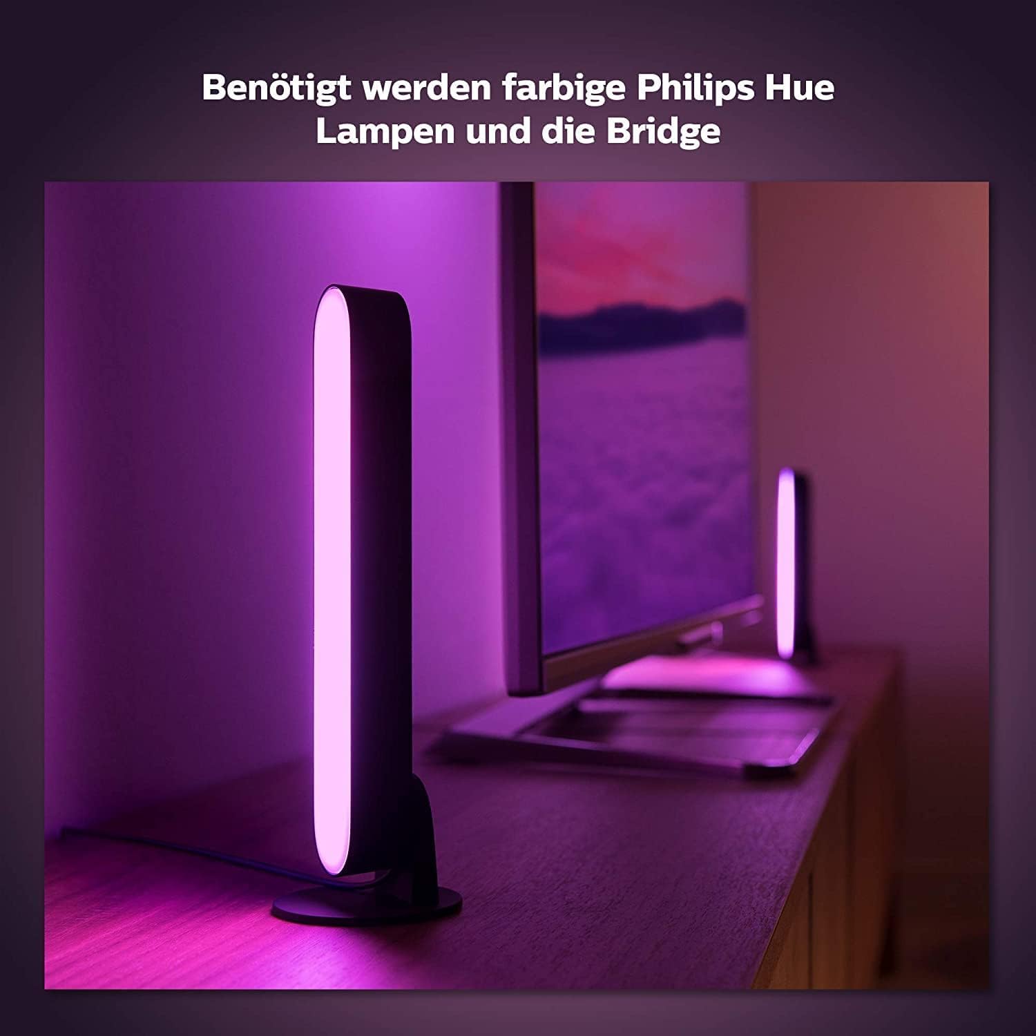 Philips Hue Play HDMI Sync-Box, smartes Zubehör für TV LED Hintergrundbeleuchtung, Nahtlose Lichtsynchronisierung für Heimkino oder Gaming mit Dolby-Vision, 4K und Surround Beleuchtung