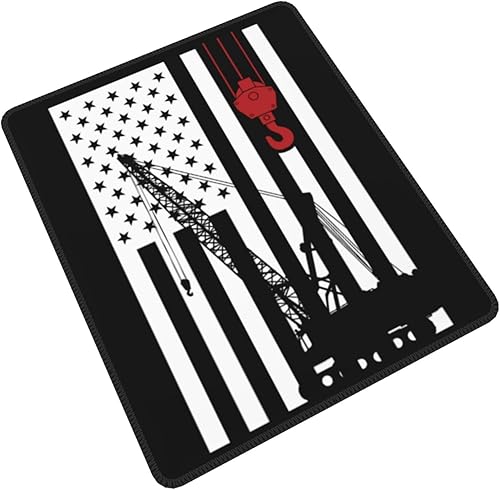 Miniatura 2 de Crane Operator - Alfombrilla de mouse de tela cuadrada lavable para computadora portátil de oficina, base de goma antideslizante de 7.9 x 9.5