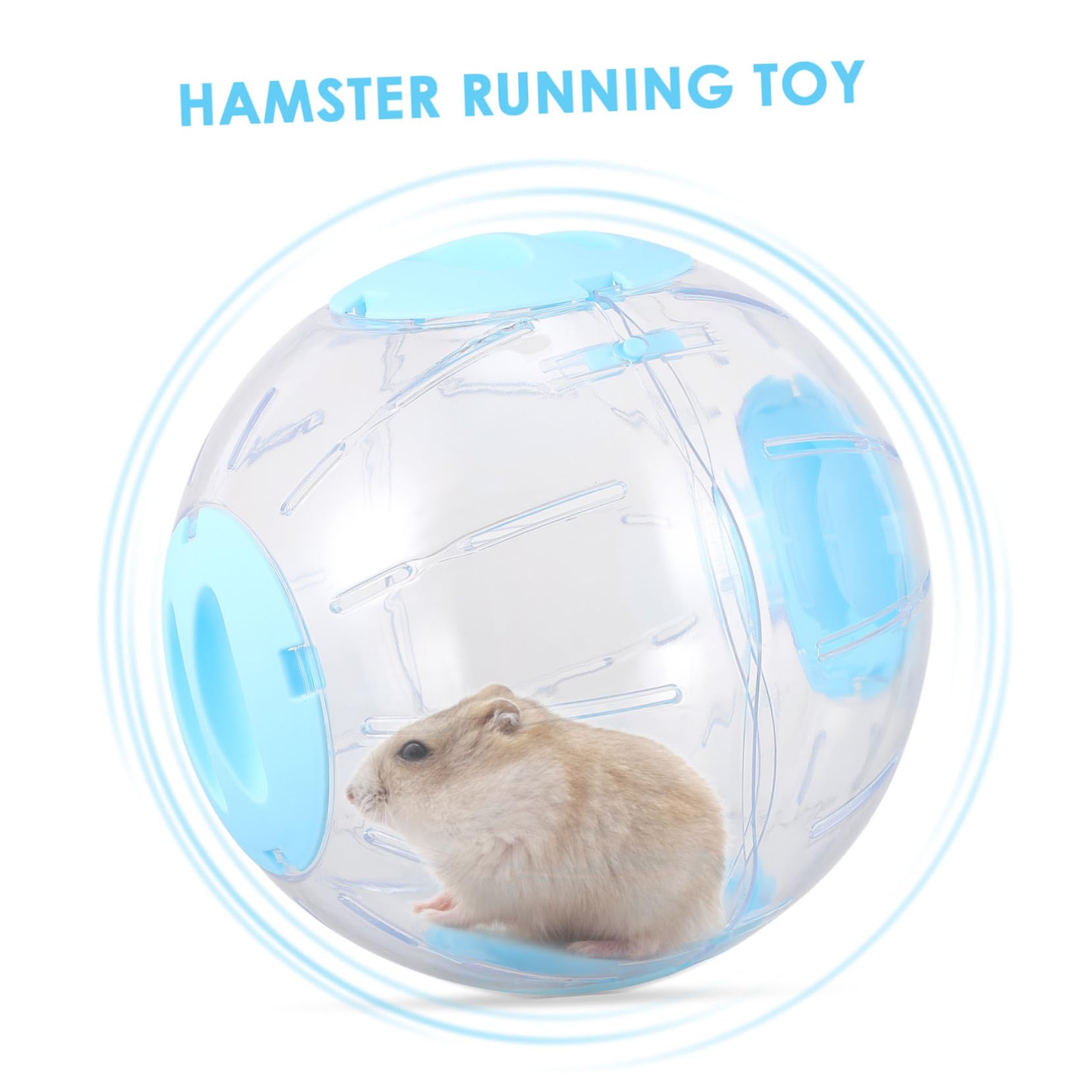VANZACK Transparenter Hamsterlaufball Laufrad für Haustiere Hamster-trainingsspielzeug Aktivitätsball für Kleintiere Laufspielzeug mit Bissschutz Leicht zu Reinigen