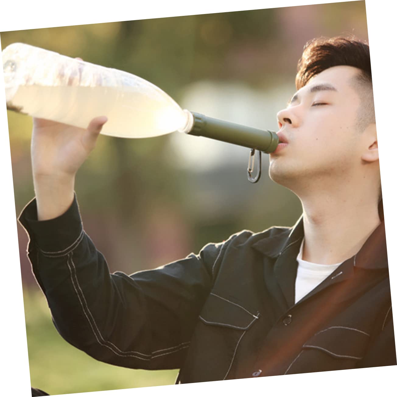 Toyvian 2 Pezzi Paglia che beve la vita portatile Filtri filtro dell'acqua da campeggio Compatto per Purificatore d'acqua di emergenza depuratore d'acqua di sopravvivenza addominali