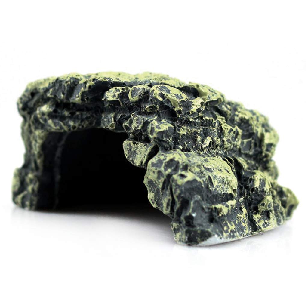 NEWFT Aquarium Rock Caves and Hides Rock Hide Cave for Turtle Basking for Fish Tortoise Small Arachn