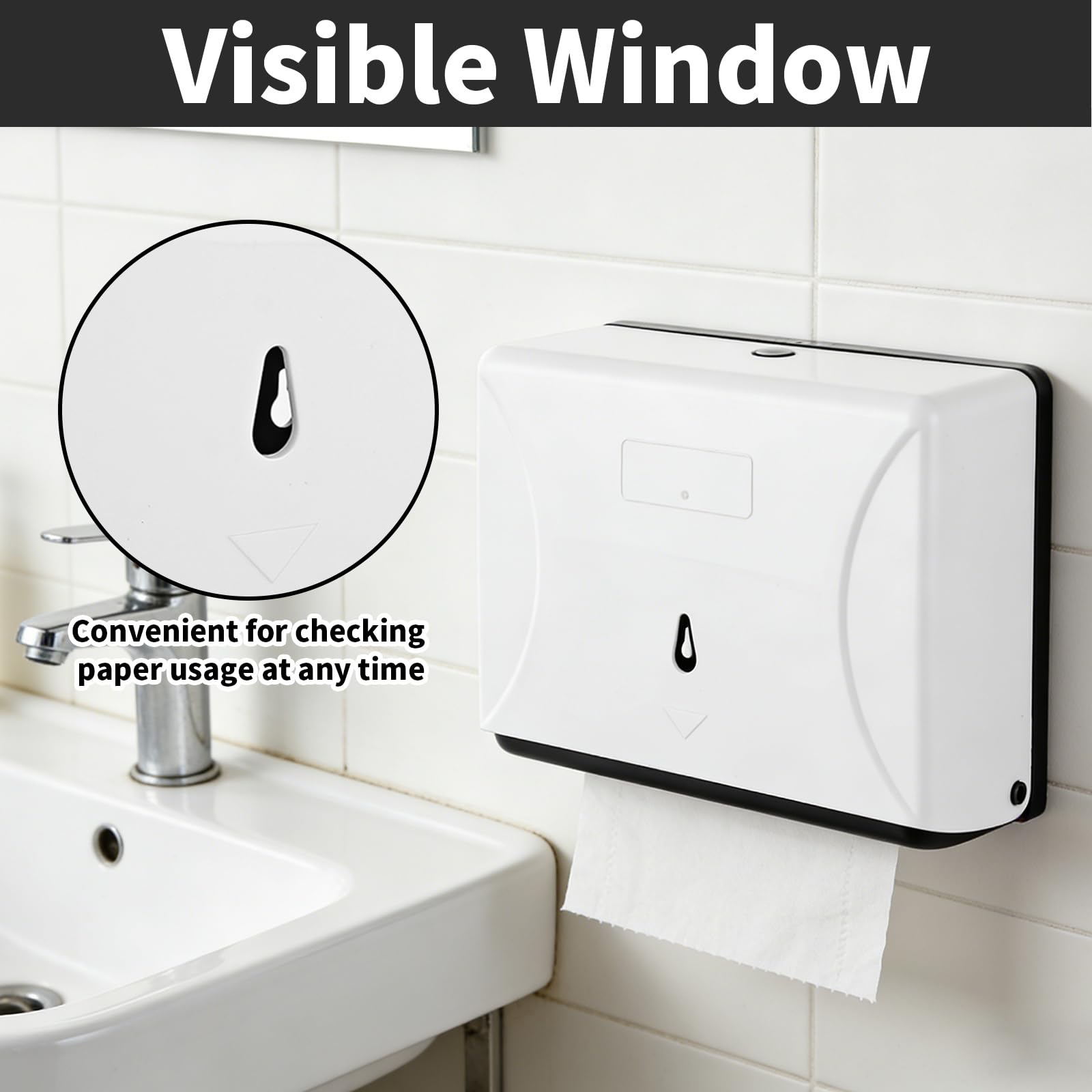 Paquete de 2 dispensadores de toallas de papel, dispensador de toallas de mano montado en la pared, dispensador de toallas de mano de papel plegable en C/múltiple, dispensador de toallas de mano