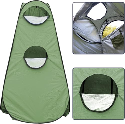 Miniatura 7 de Kit de inodoro portátil para exteriores, para adultos, tienda de campaña de privacidad, inodoro plegable para campamento, 30 bolsas de inodoro,