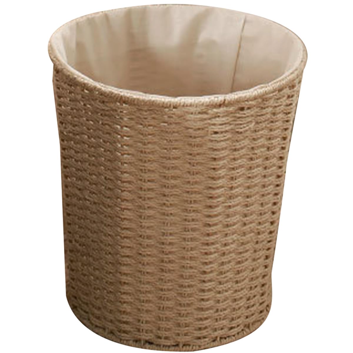 HOMSFOU Papierkorb Geflochten aus Rattan Leichter und Stabiler Aufbewahrungskorb fürs Wohnzimmer mit Schlichtem Design und Umweltfreundlichem Material Zufälliger Stil
