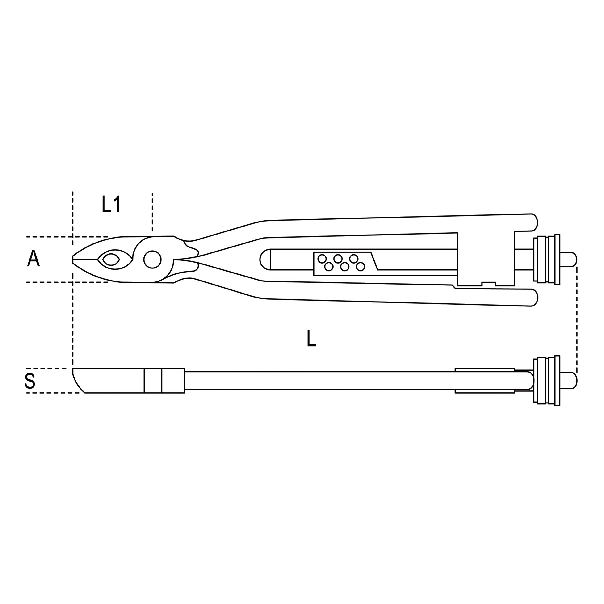 Beta 1761RS/1 - Pinza torcifilo reversibile a ritorno automatico