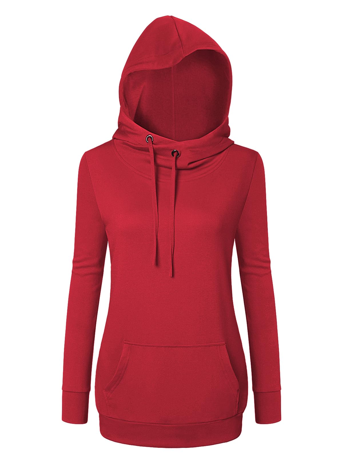 Bulotus Cowl Neck Lightweight Sweatshirts Womens Hoodies Pullover Long Sleeve