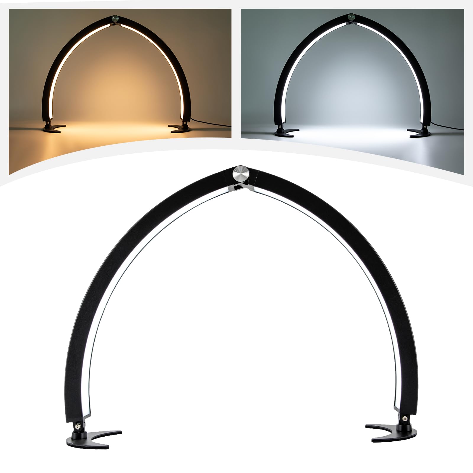 Halbmond Lampe Dimmabel Halbmondförmiges Kosmetiklampe mit Fernbedienung Nageltischlampe 3200-5600K,Für Schönheit, Nägel, Tätowierungen