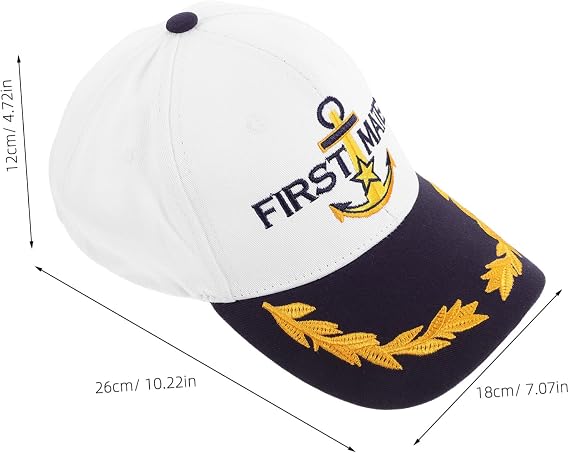 Captain Hat Baseball Cap Baseball Hat Sailor | ユニセックス つば広設計 目顔首を日差しから守る 屋外向け 旅行 釣り 登山 テニス キャンプ 携帯便利